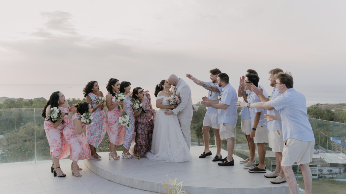 Celebrating Love with Bridesmaids and Groomsmen by Their Side